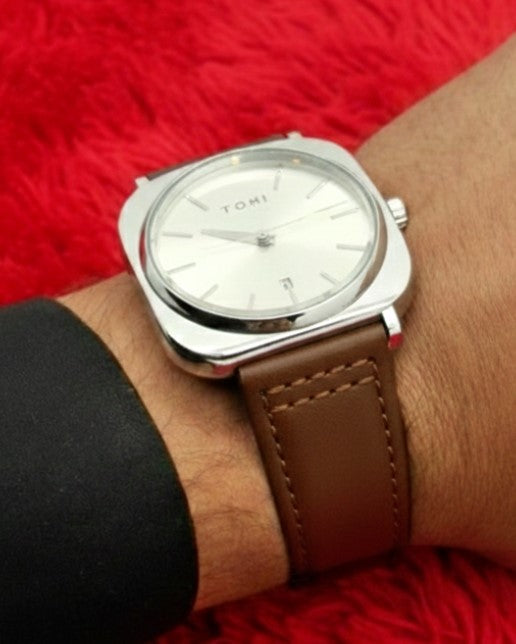 Tomi master copy Leather Strap Watch for Men